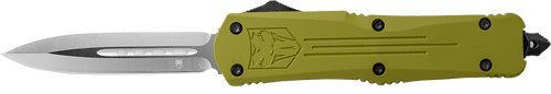 CobraTec FS-3 OTF Folding Knife 3" D2 Steel Dagger OD Green