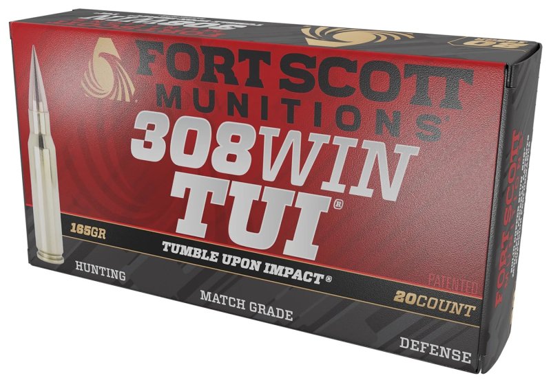 Fort Scott Munitions 308-165-SCV2BC .308 Win 165gr Solid Copper 20ct