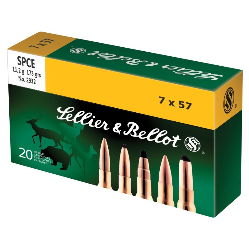 Sellier & Bellot SB757C 7x57mm 173gr Soft Point 20 Rounds