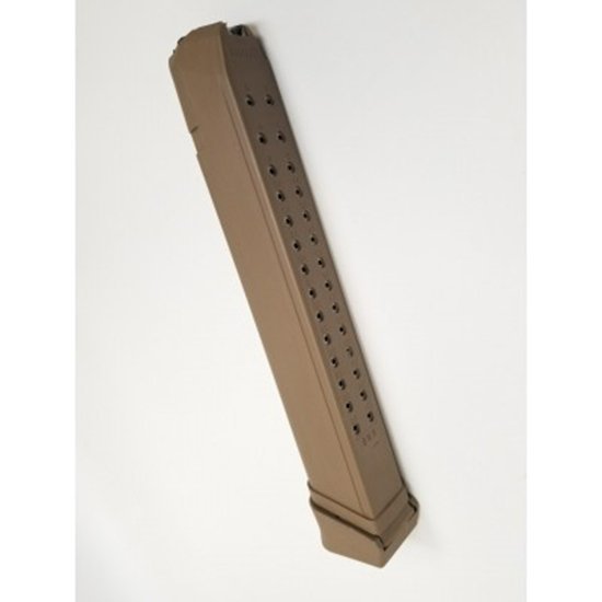 RWB Glock 9mm 33-Round Steel Lined Tan Polymer Magazine