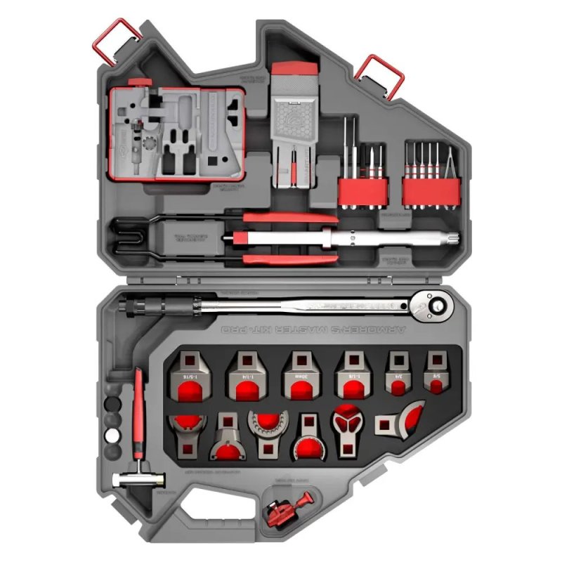 Real Avid AVAMKPRO Armorer's Master Kit Pro Gray/Red AR-15 Tool Set