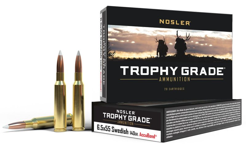 Nosler AccuBond 6.5x55 Swedish 140 Grain 20 Rounds Brass 60022"