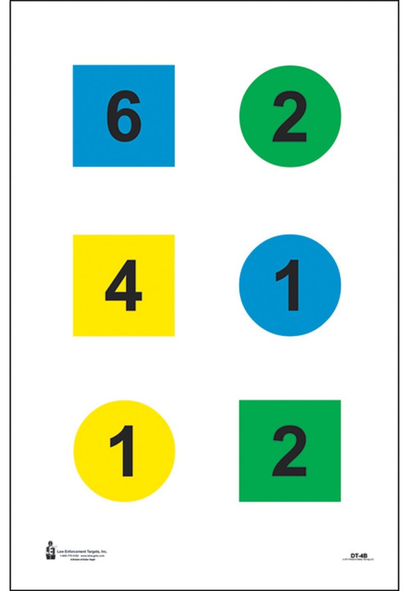 Action Target DT4B100 Training Paper Targets 23"x35" Multi-Color 100/Box