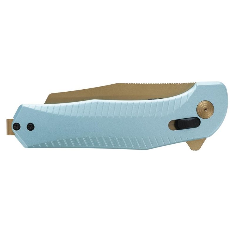 SOG Diverge XR SOG-12-02-02-43 Folding Knife, 3" Sheepsfoot, Blue Aluminum