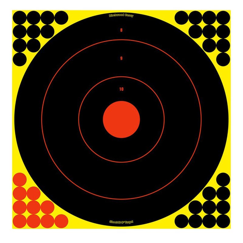 Birchwood Casey 34186 17.25 Inch Bullseye Self-Adhesive Target 12 Pack