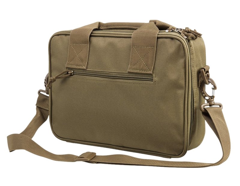 NcStar CPDX2971T VISM Double Pistol Range Bag Tan 13"x10"x3.25"
