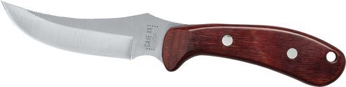 Case Ridgeback SS Hunter 4.1 In Stainless Rosewood Leather Sheath