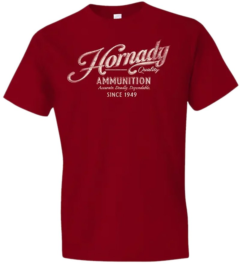 HDESIGN 31875 Vintage Script Red Cotton Semi-Fitted T-Shirt 2XL