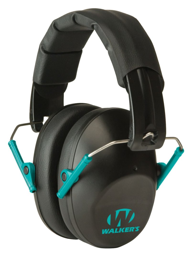 Walker's GWP-FPM1-BKTL Low-Profile Folding Muff Noise-Canceling Black