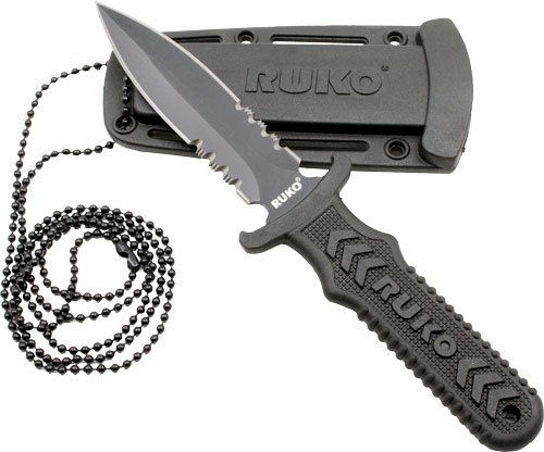 RUKO FIXED 3" NECK/BOOT KNIFE NYLON HANDLE