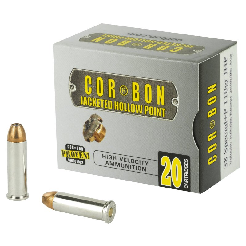 Corbon SD3811020 .38 Spl +P 110gr JHP Ammo 20rd Box