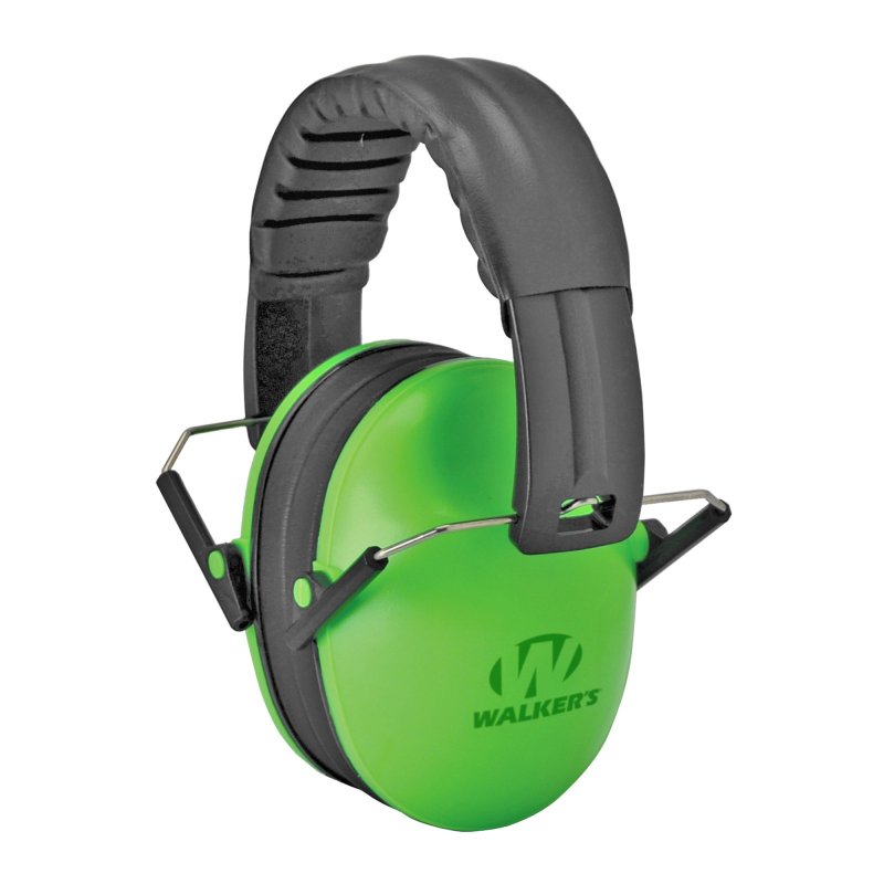Walker's GWP-FKDM-LG Youth Folding Muff Green Foldable Ear Protection