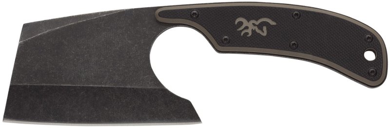 Browning Cutoff Camp Cleaver 2.50 in 9Cr14MoV SS Black/Tan G10 Full Tang