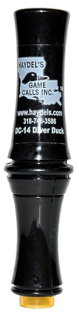 Haydel's DC14 Diver Duck Call Black Acrylic Single Reed Portable