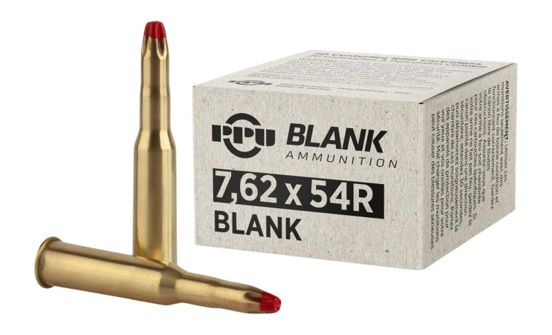 PPU PPB72 7.62x54R Blank Rifle Ammunition 20 Rounds