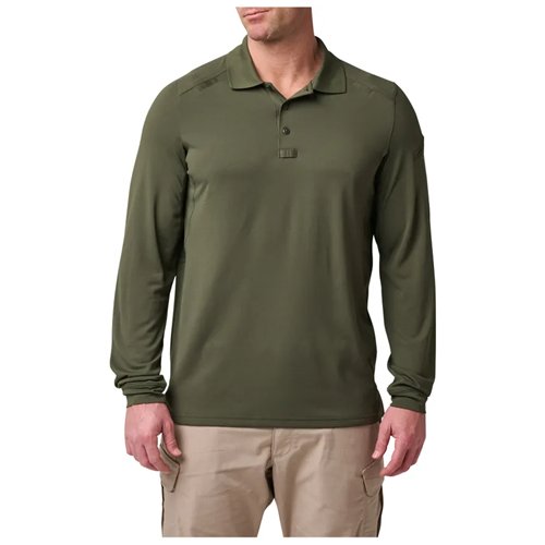 5.11 Tactical Helios L/S Polo Moisture-Wicking Quick-Dry Green