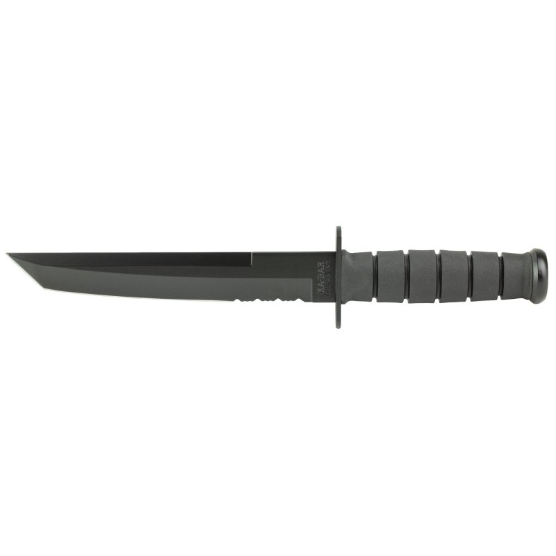 KA-BAR 1245CP Tanto Fixed Blade Knife, 8" 1095 Cro-Van, Black Handle