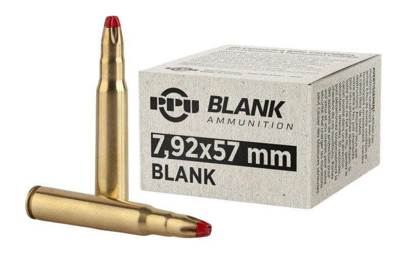 PPU PPB73 8mm Mauser 7.9x57 Blank Ammunition 20 Rounds