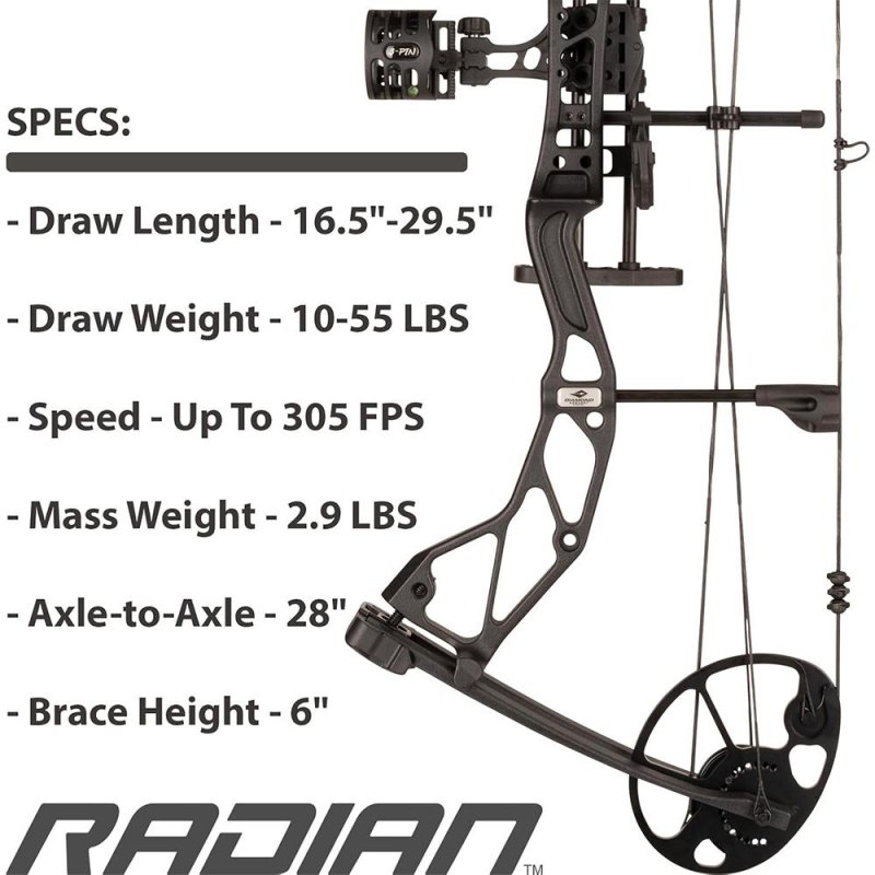 Diamond Radian Bow Package Black 10-55 lbs. RH