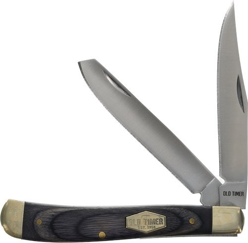 Old Timer 1259512 2-Blade Folding Knife Flask Combo Gift Tin