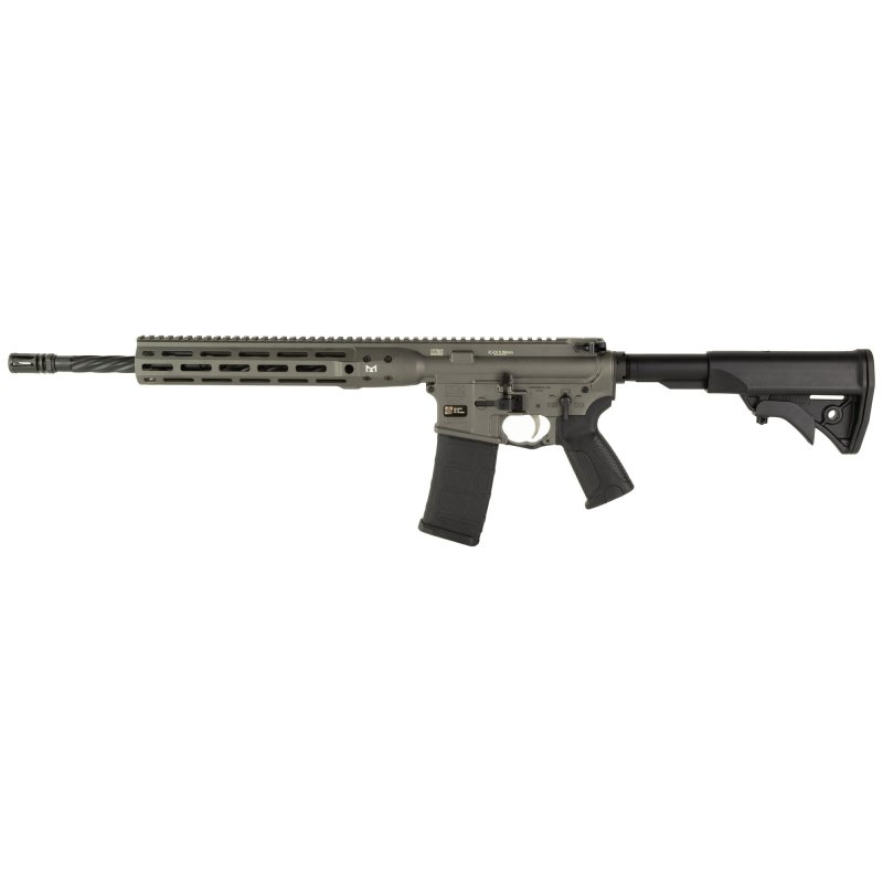 LWRC ICDIR5TG16ML 5.56mm 16.1" Tungsten Grey M-LOK Spiral Fluted Rail