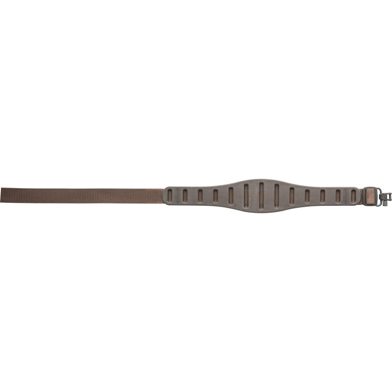 Quake Claw Contour Brown Rifle Sling with Hush Stalker II Swivels 53006-0