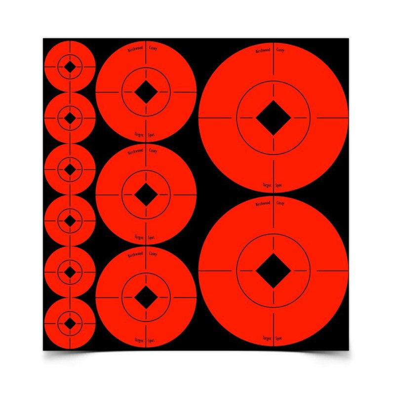 Birchwood CASEY Target Spots Assorted Size Orange Targets (33928)
