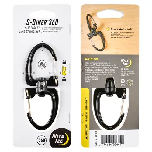 Nite-Ize S-Biner 360 SlideLock Dual Carabiner Stainless Steel
