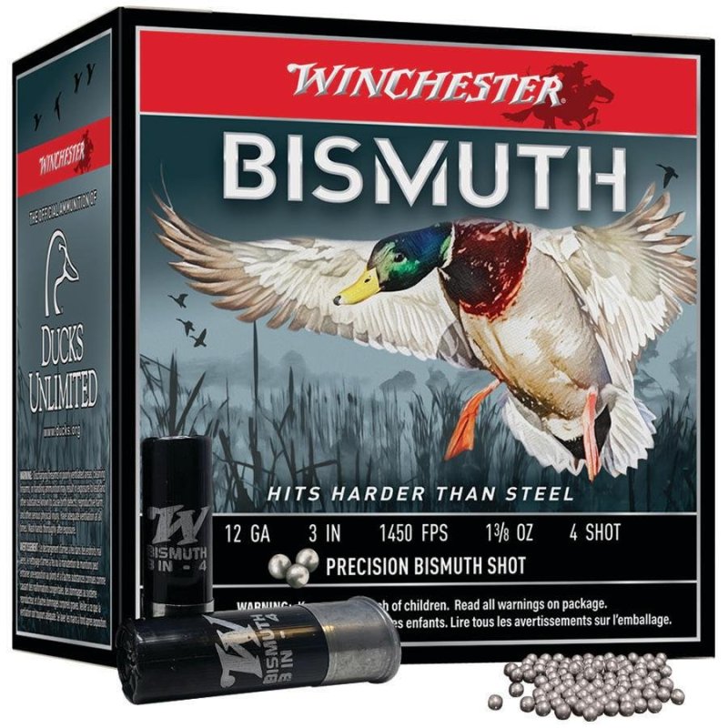 Winchester SWB1234 12 Gauge 3 in Bismuth #4 1 3/8 oz 25 Rounds