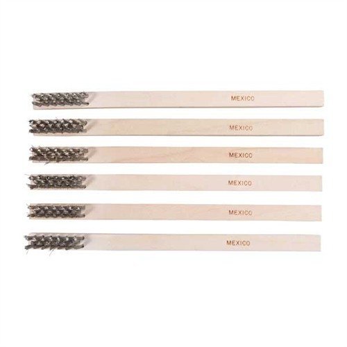 Brownells Gunsmith Heavy Duty Brush Ss Wire Straight 6 Pack