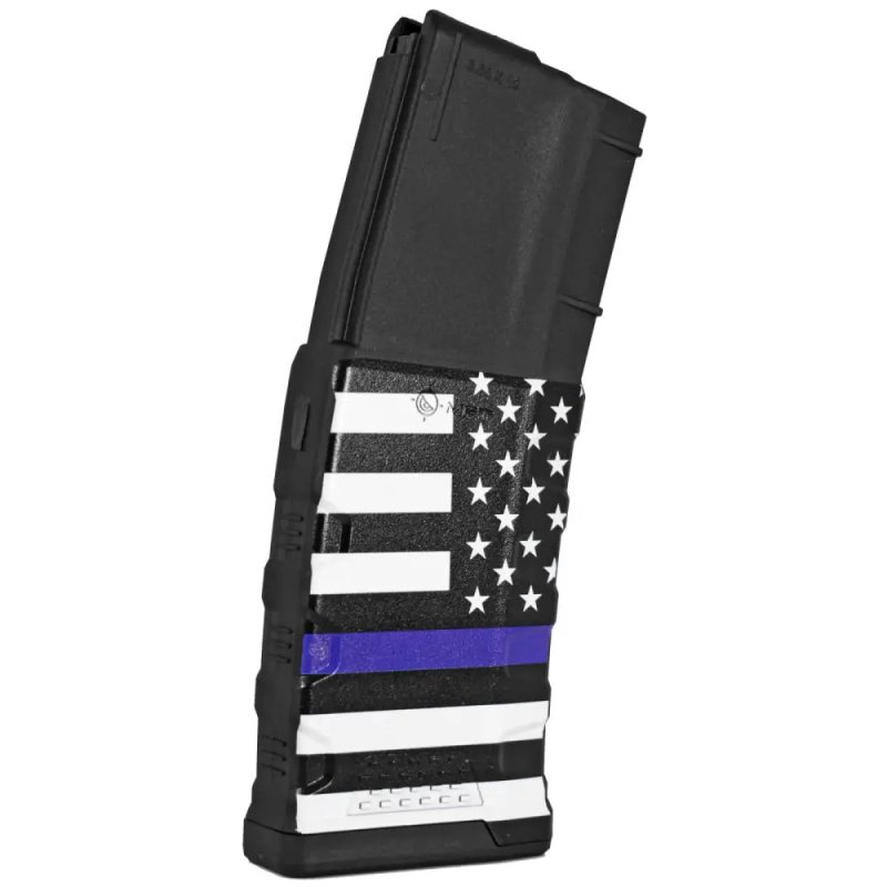 Mission First Tactical EXDPM556AMB1 AR-15 30rd Mag Black/Blue Flag