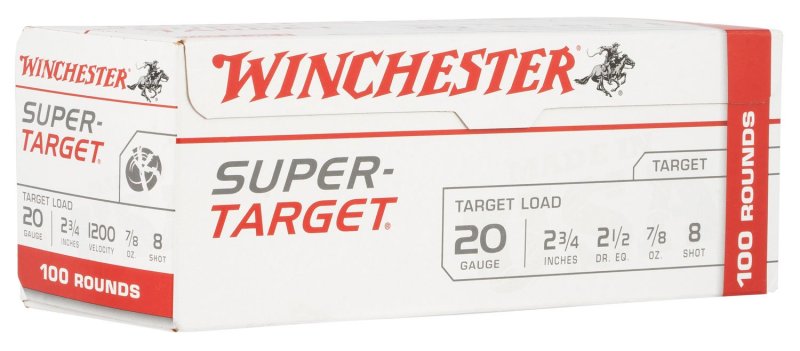 Winchester Super-Target 20 Gauge 2.75" 7/8 oz 1200 fps 8 Shot Ammo