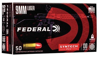 Federal AE9SJPC1 American Eagle Syntech PCC 9mm 130gr TSJ 50 Rounds