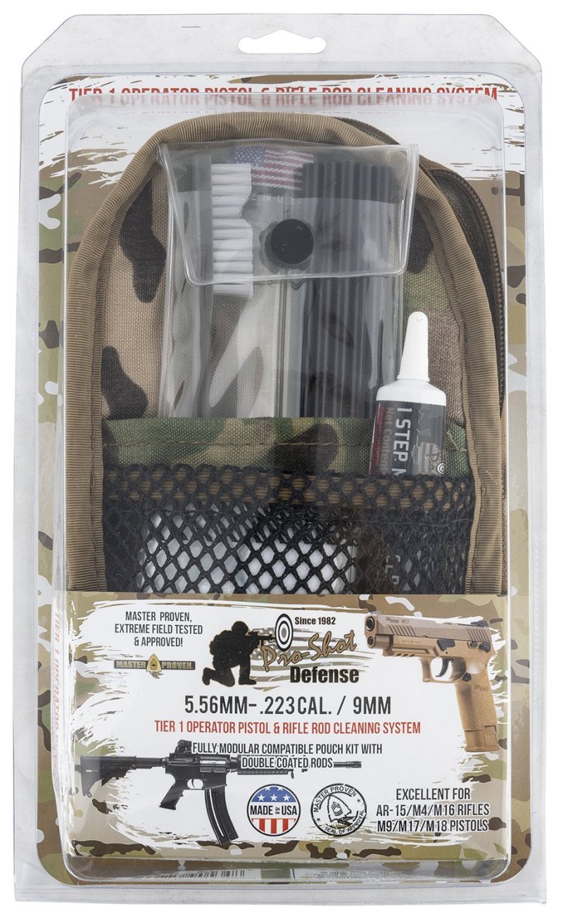 Pro-Shot MMULTICAM5569MM Multi-Caliber Cleaning Kit with Multi-Camo Pouch