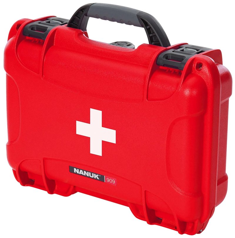 Nanuk 909FSA9 Red First Aid Case Waterproof Dustproof Shockproof