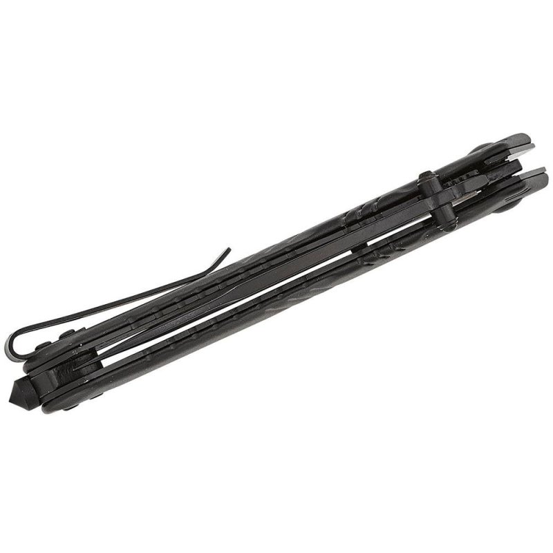 Smith & Wesson Extreme Ops Folding Knife 3-1/2 Tanto Blade Black with Glass Breaker Box