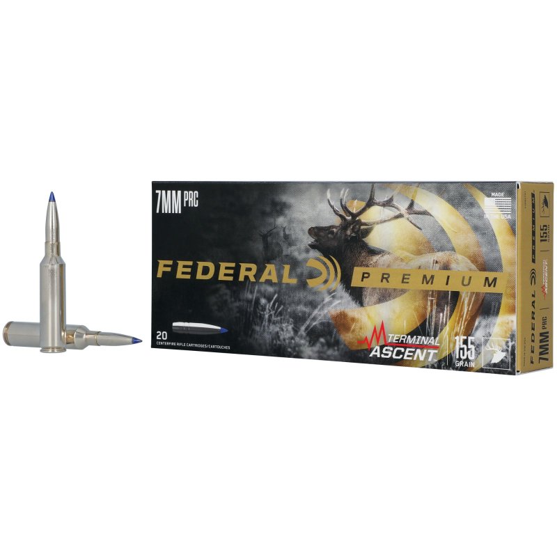 Federal Premium Ammunition 7MM PRC Terminal Ascent 155 Grain 20 Rounds