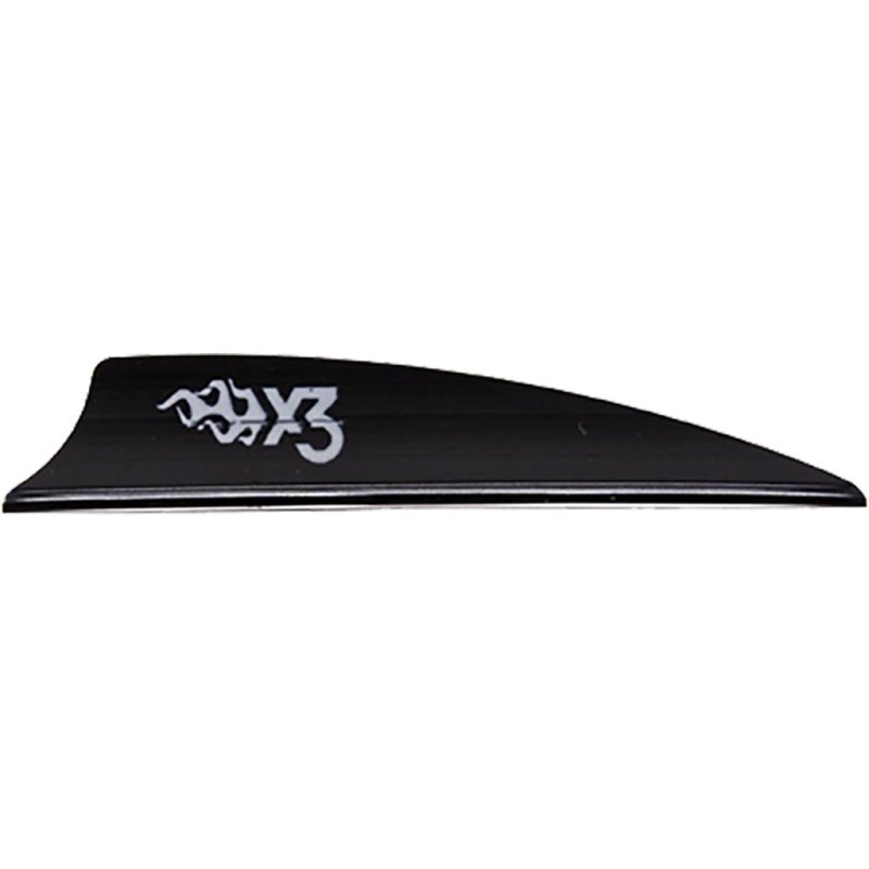 Bohning X3 Vanes Black 2.25 in. 100 pk. Shield Cut Ultra-Stiff Lower Profile Design
