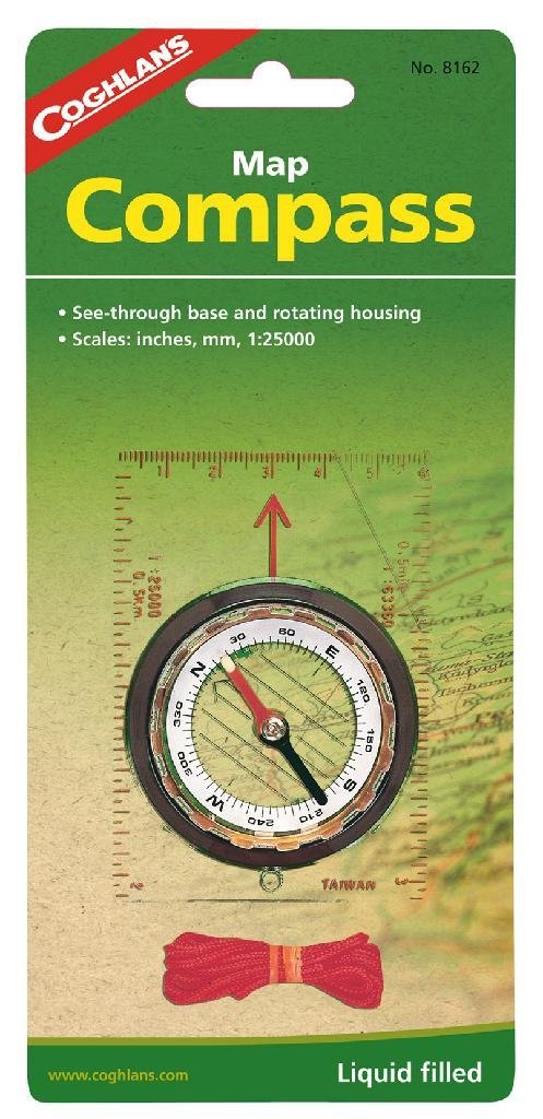 Coghlan's 8162 Map Compass See-Through Base Liquid-Filled Housing