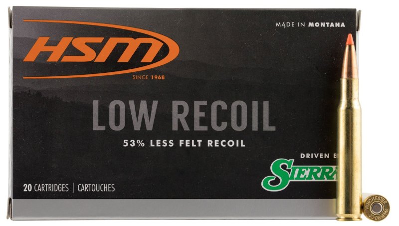 HSM 300642N Low Recoil 30-06 Springfield 150gr Orange Tip 20 Rounds