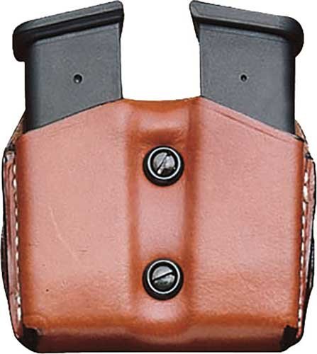 DeSantis A01TJKKZ0 Double Mag Pouch SIG P365 Leather OWB Tan