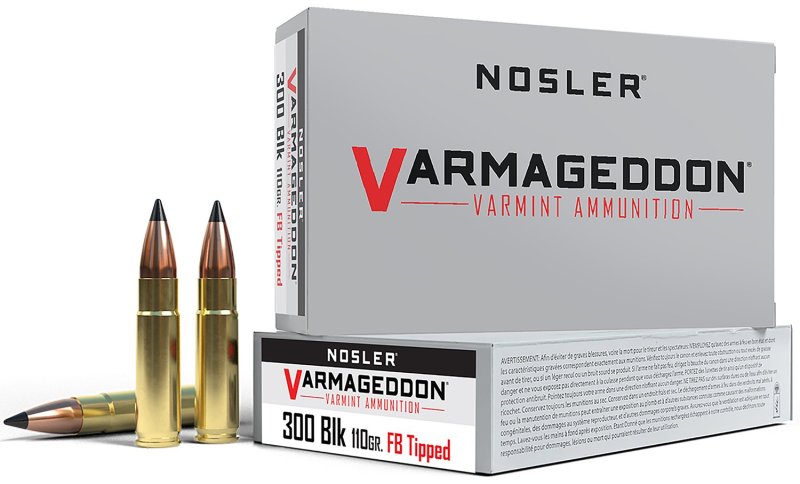 Nosler Varmageddon 300 AAC Blackout 110 Grain Brass 20 Rounds