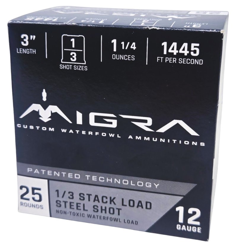 Migra Ammunitions M12SS13 Staxd 12Gauge 3" 1 1/4oz 1/3Shot 25 Per Box/10 Case