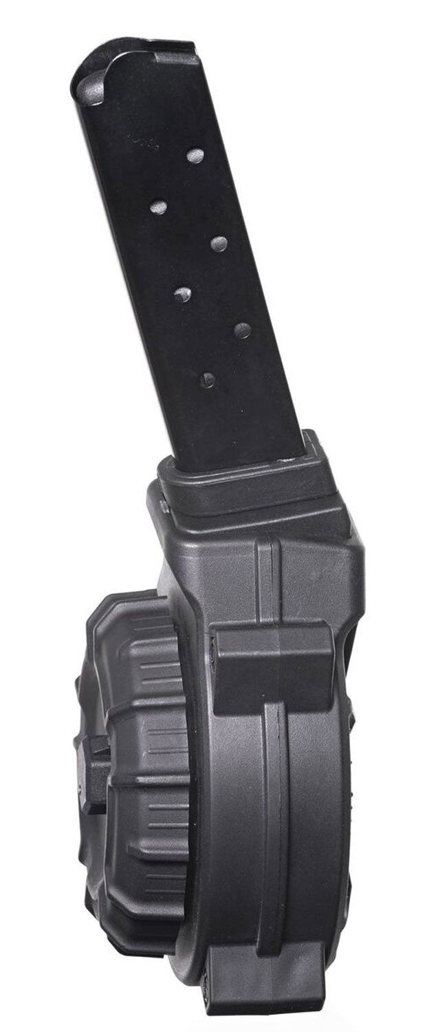 ProMag DRMA31 30rd Drum Magazine 9mm Luger Black DuPont Zytel Polymer