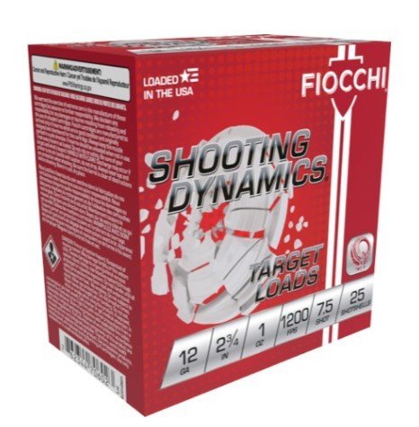 Fiocchi 12ga 2.75" 1oz #7.5 Target Shotshell Ammo 25rds