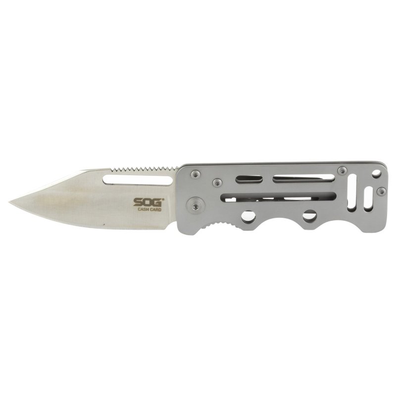 SOG Cash Card SOG-EZ1-CP 2.75 In Clip Point 8Cr13MoV Silver