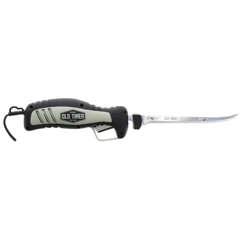 Old Timer 1140755 Electric Fillet Knife 8 Inch Stainless Steel Black Grey