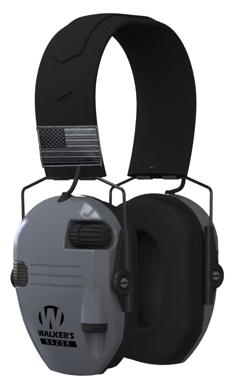 Walker's GWPRSEMPATGY Razor Patriot 23 dB Electronic Earmuff Gray