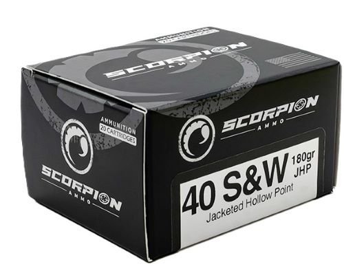 Scorpion Ammo 40180JHP-S20 40 S&W 180Gr JHP 20Rd