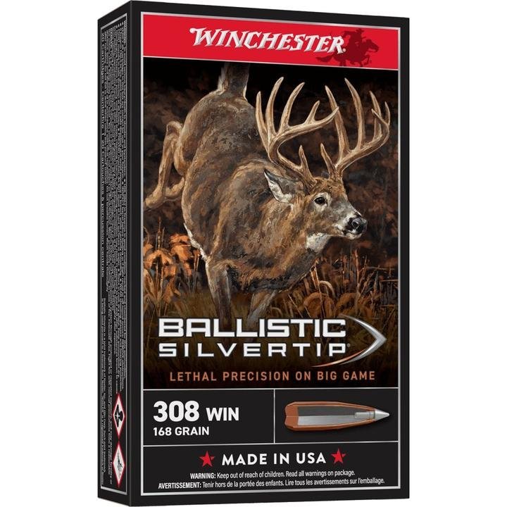 Winchester Ammo SBST308A Ballistic Silvertip 308 Win 168 gr Polymer Tip 20 Per Box